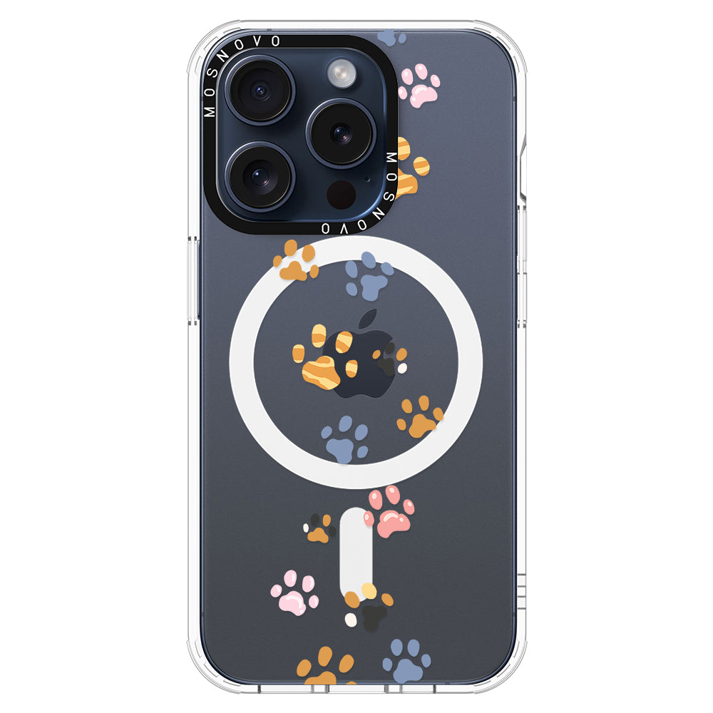 Colorful Paw Phone Case - iPhone 15 Pro Case - MOSNOVO