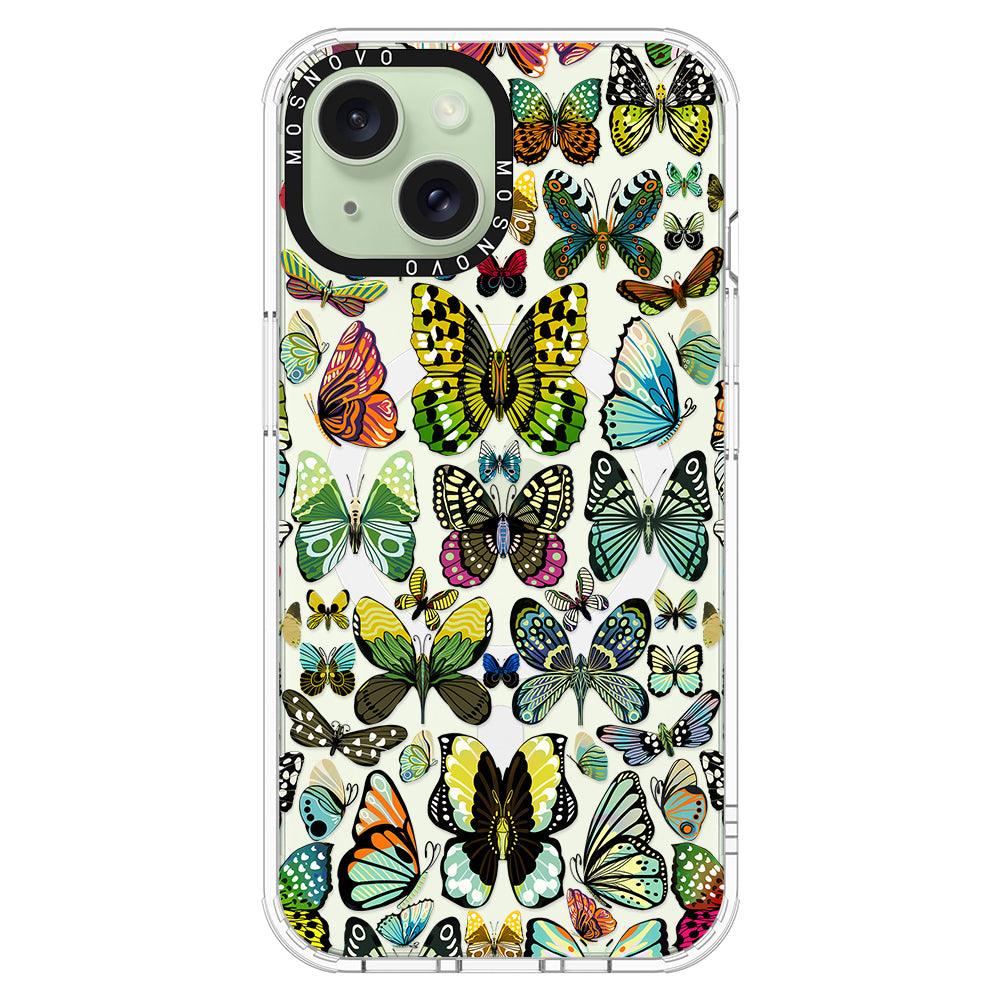 Butterflies Phone Case - iPhone 15 Plus Case - MOSNOVO