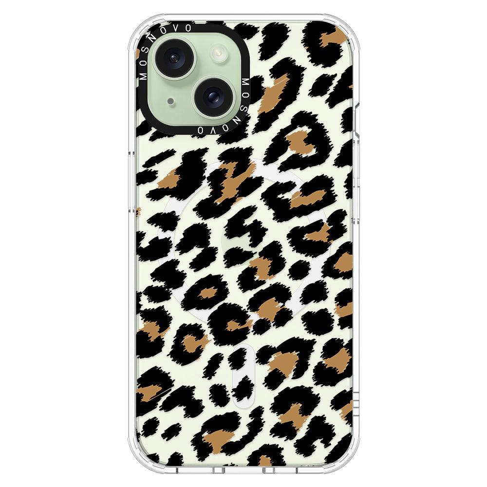 Leopard Print Phone Case - iPhone 15 Plus Case - MOSNOVO