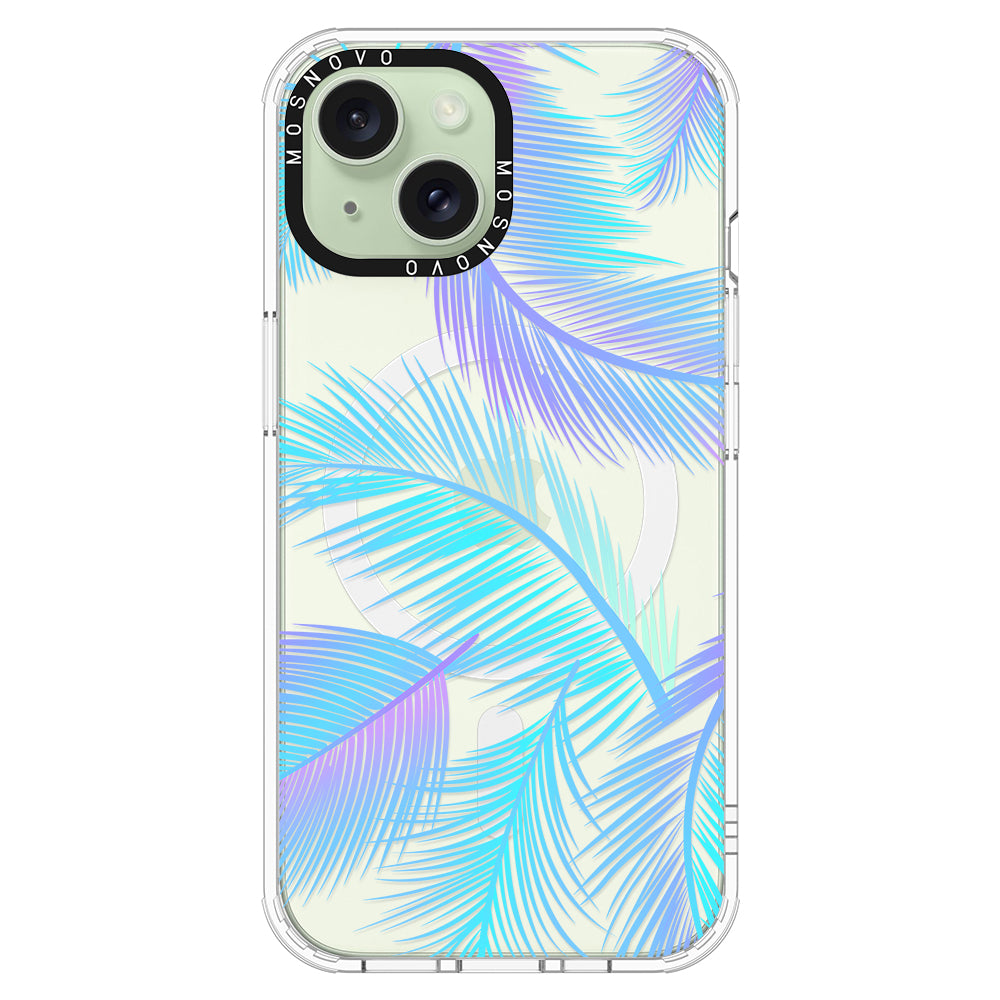 Gradient Tropical Palm Leaf Phone Case - iPhone 15 Plus Case - MOSNOVO