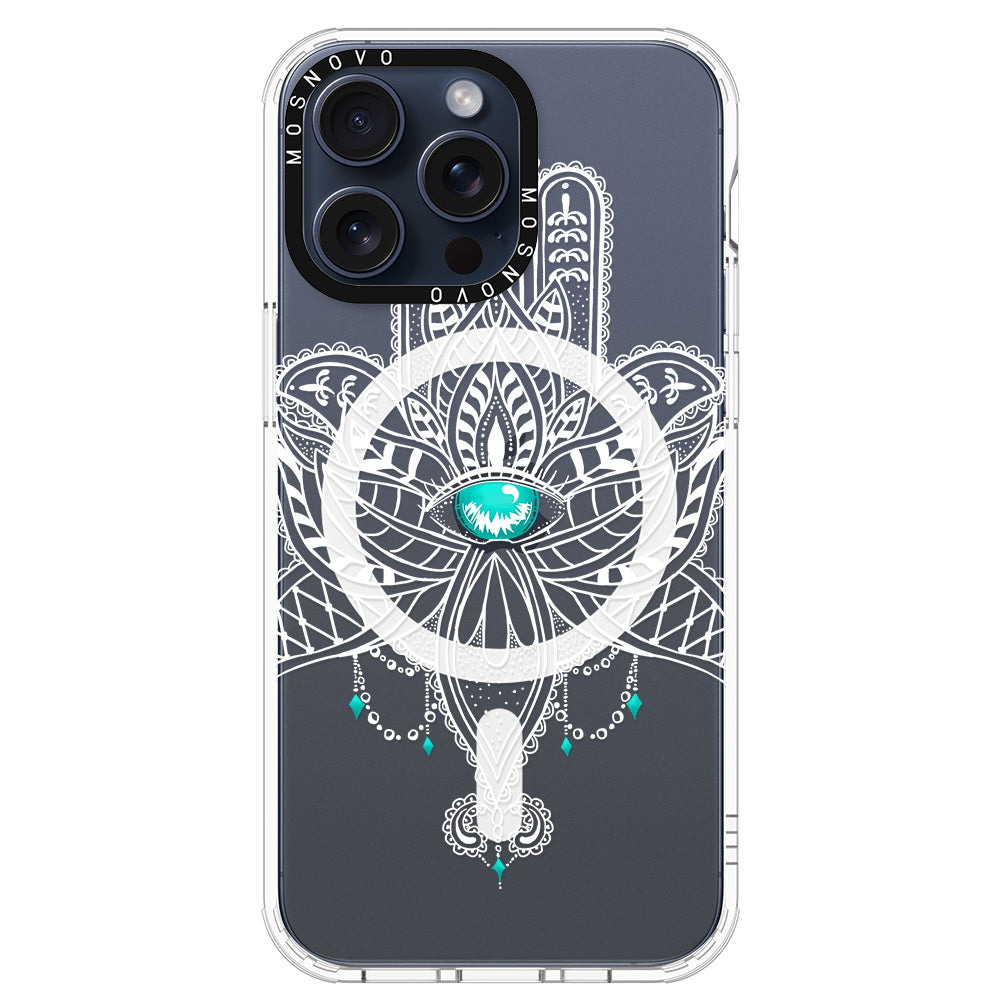 Hamsa Hand Phone Case - iPhone 15 Pro Max Case - MOSNOVO