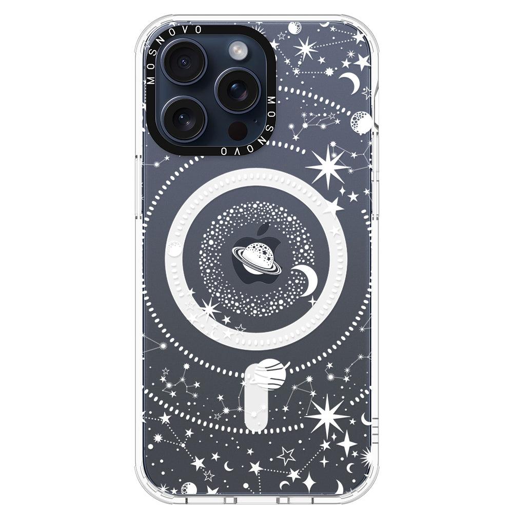 White Galaxy Phone Case - iPhone 15 Pro Max Case - MOSNOVO