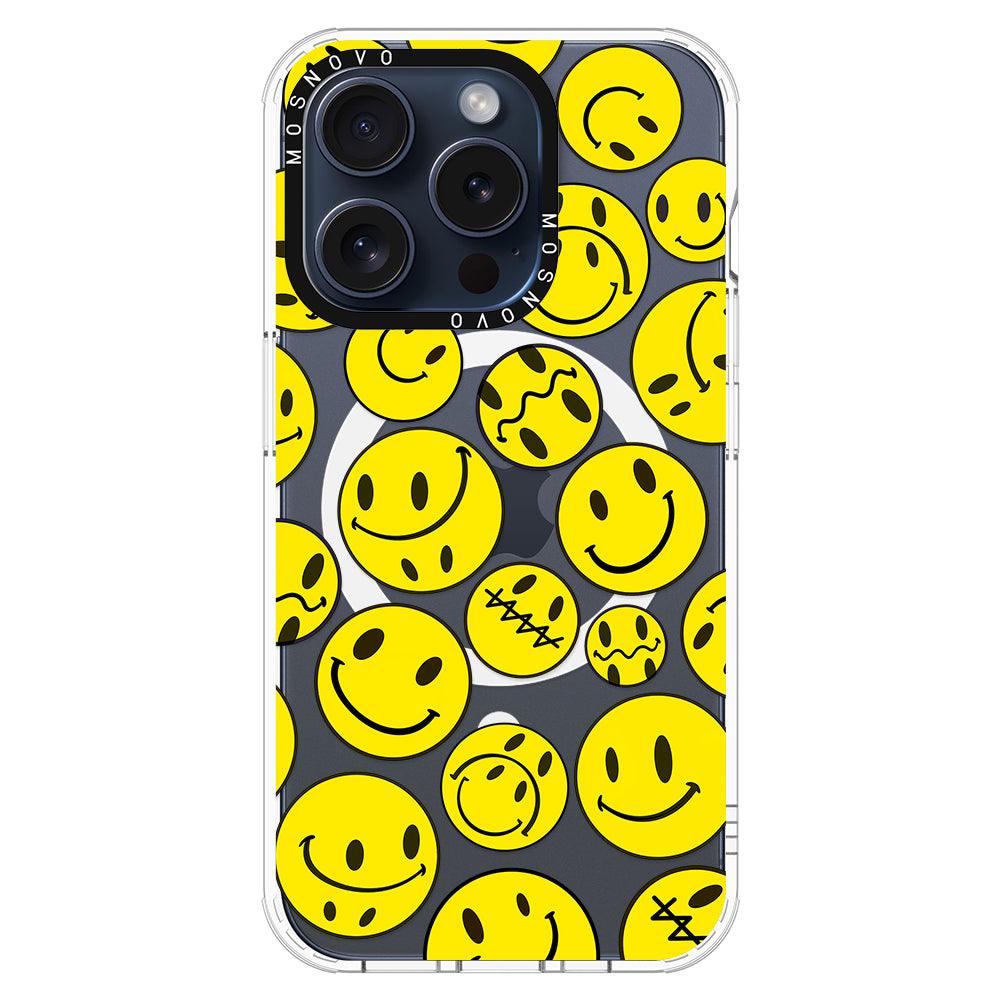 Smiley Face Phone Case - iPhone 15 Pro Case - MOSNOVO