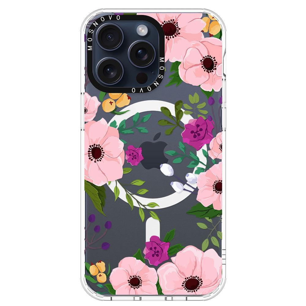 Watercolor Floral Phone Case - iPhone 15 Pro Max Case - MOSNOVO