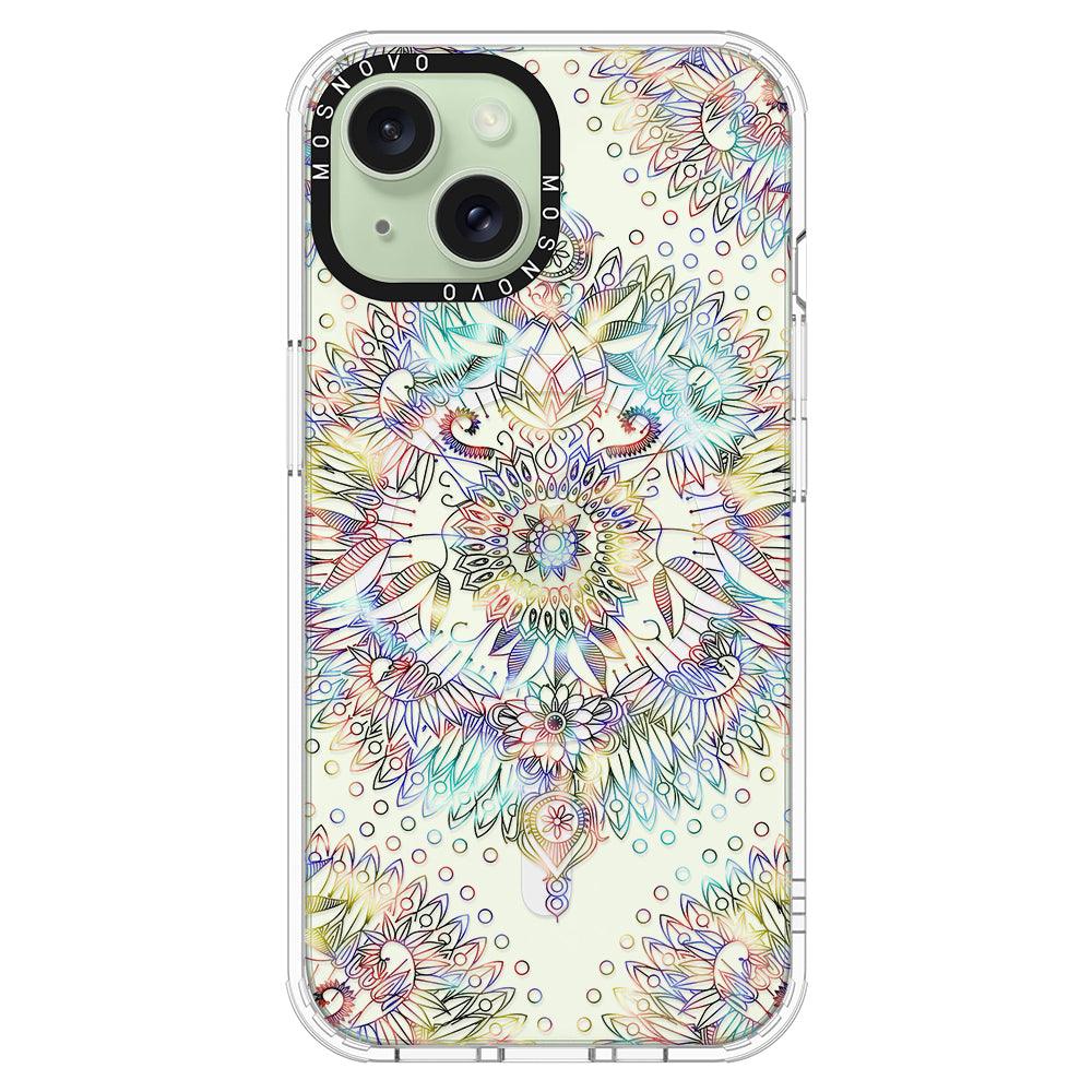 Rainbow Mandala Phone Case - iPhone 15 Case - MOSNOVO