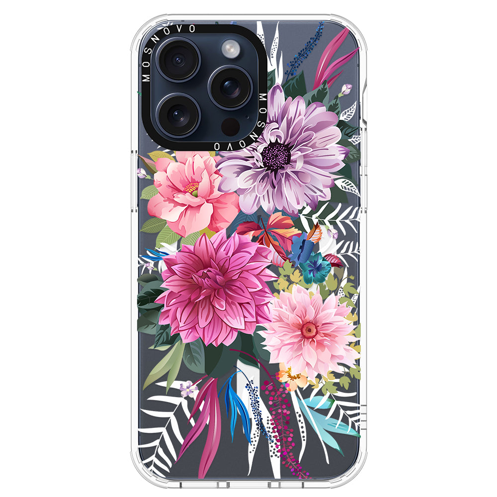 Dahlia Bloom Phone Case - iPhone 15 Pro Max Case - MOSNOVO