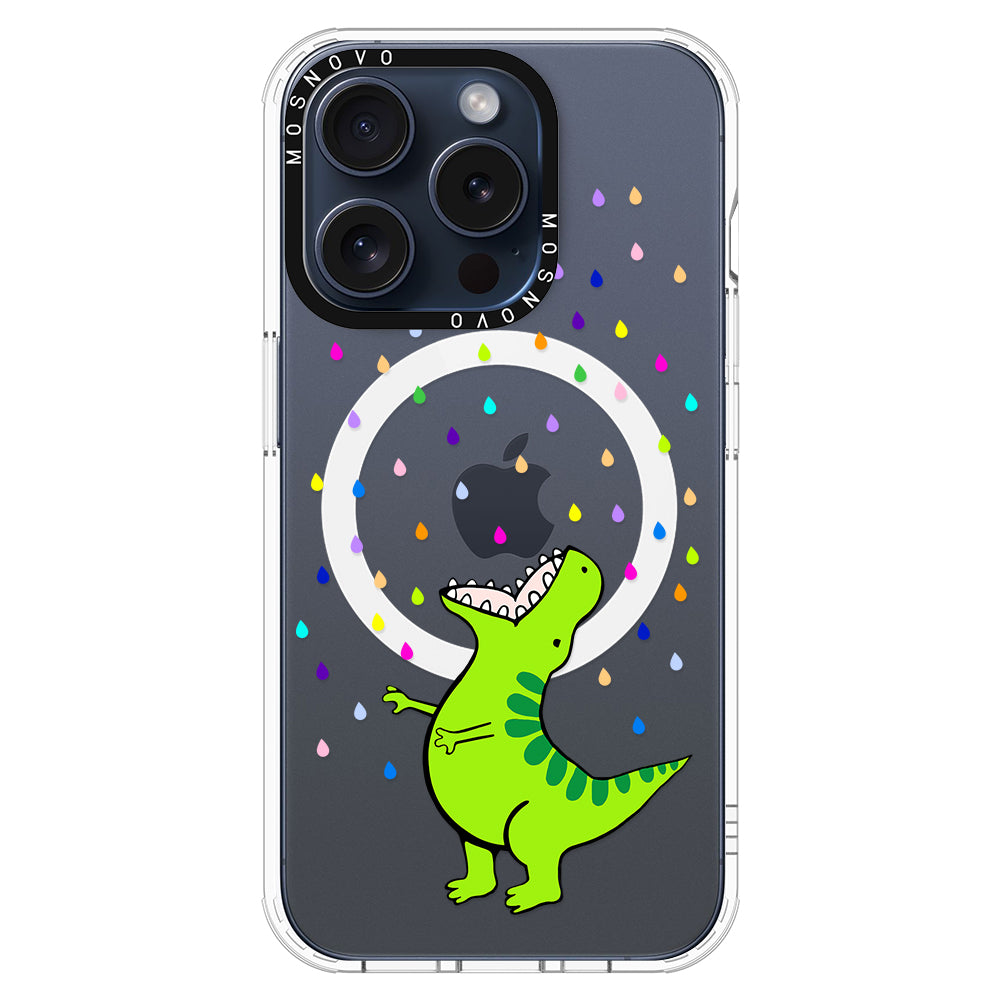 Rainbow Dinosaur Phone Case - iPhone 15 Pro Case - MOSNOVO