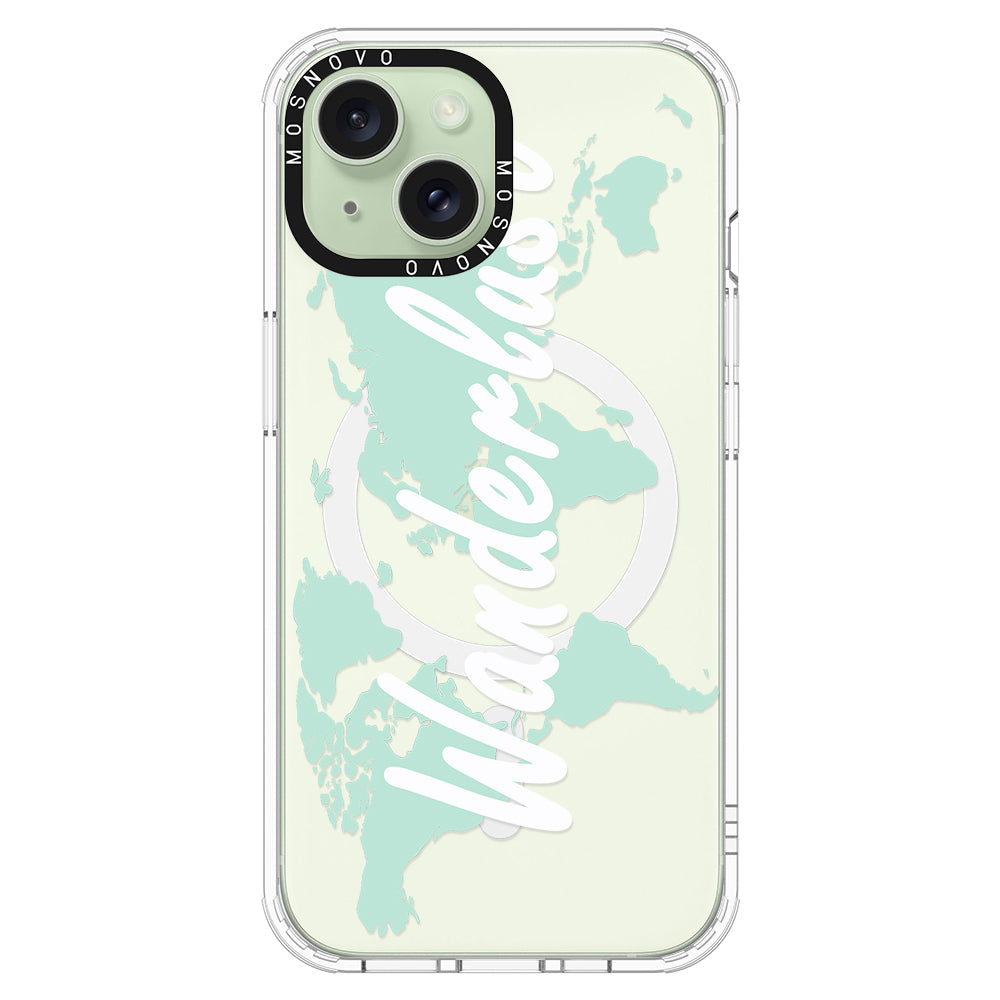 Wanderlust Phone Case - iPhone 15 Case Clear With MagSafe