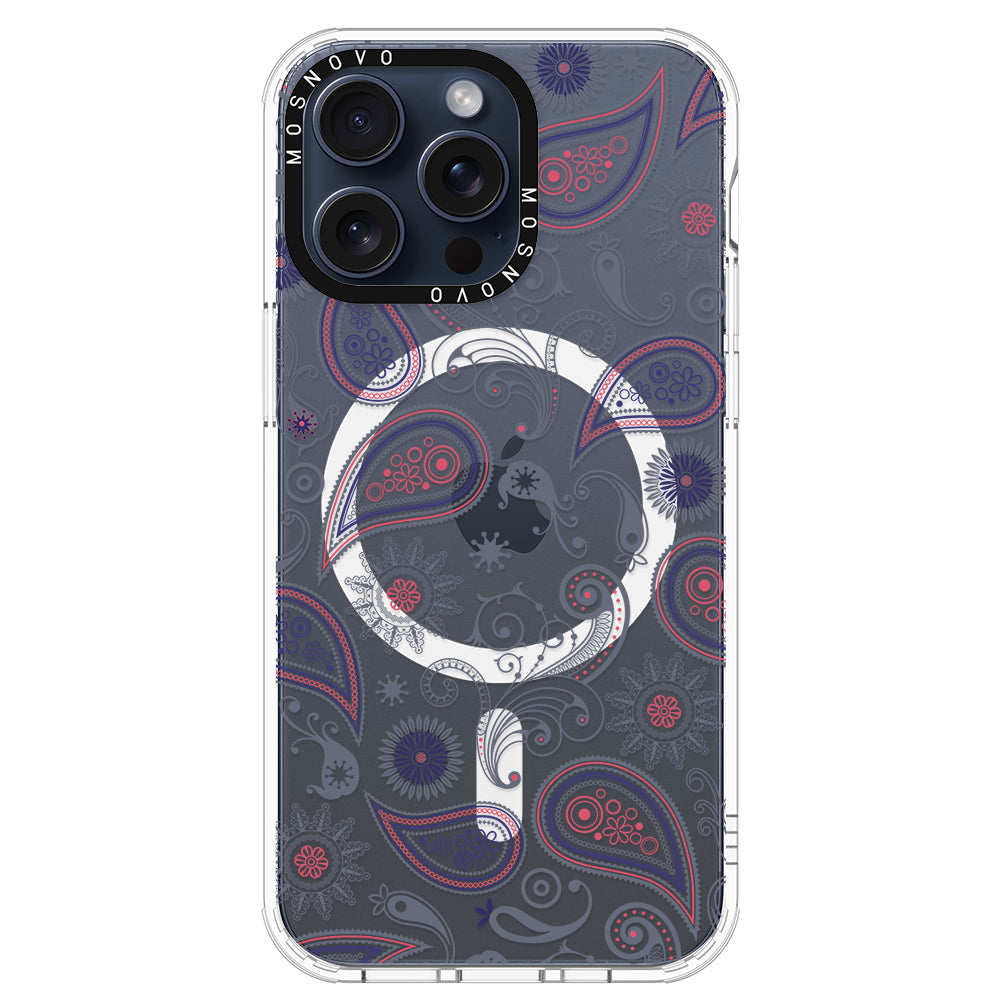 Paisley Phone Case - iPhone 15 Pro Max Case - MOSNOVO