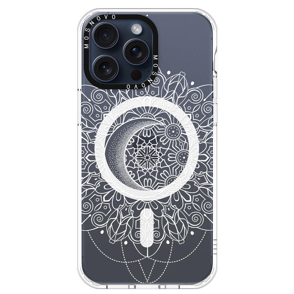 Celestial Moon Mandala Phone Case - iPhone 15 Pro Max Case - MOSNOVO