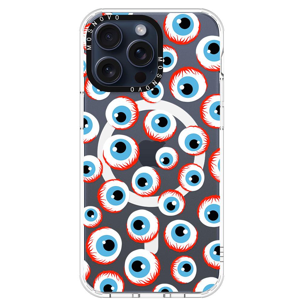 Scary Eyeball Phone Case - iPhone 15 Pro Max Case - MOSNOVO