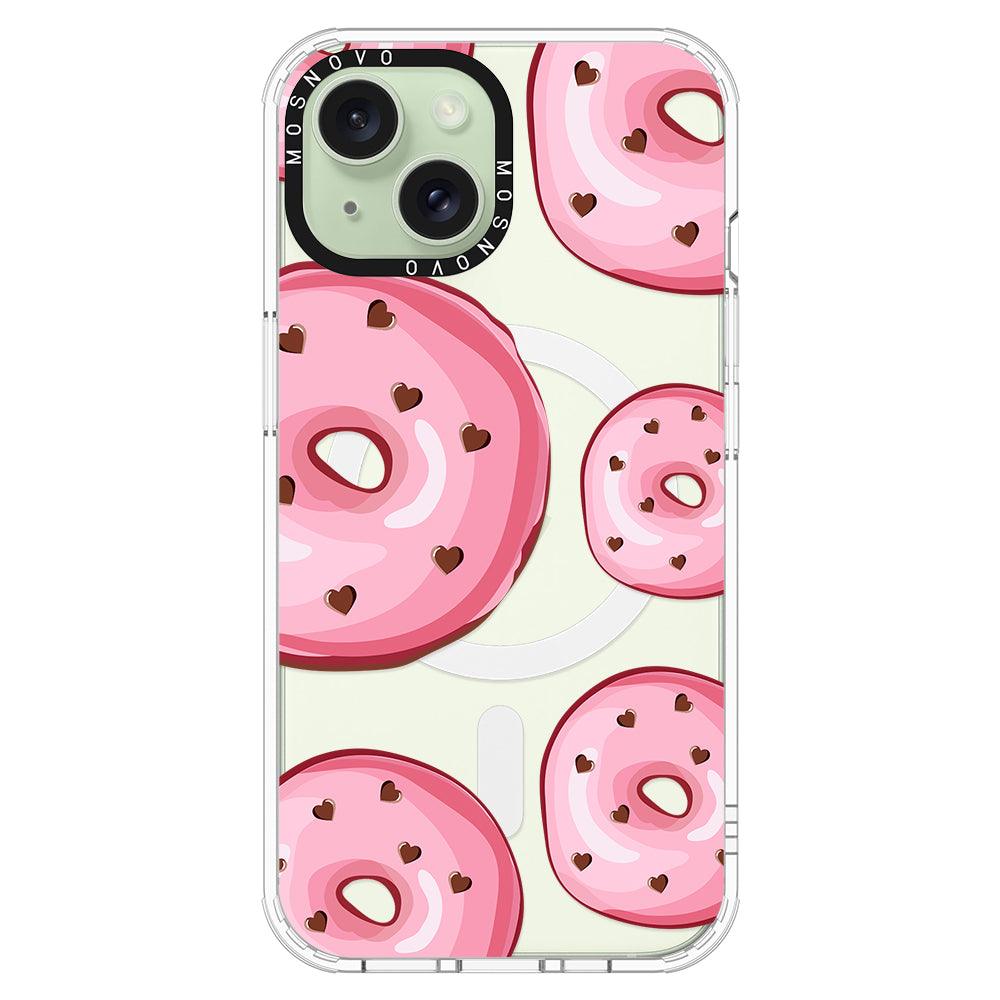 Pink Donuts Phone Case - iPhone 15 Plus Case - MOSNOVO