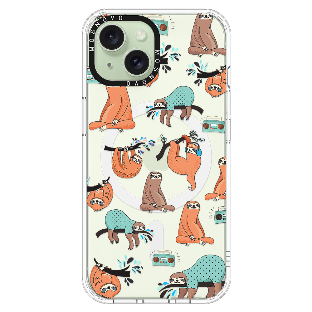 Musical Sloth Phone Case - iPhone 15 Case - MOSNOVO