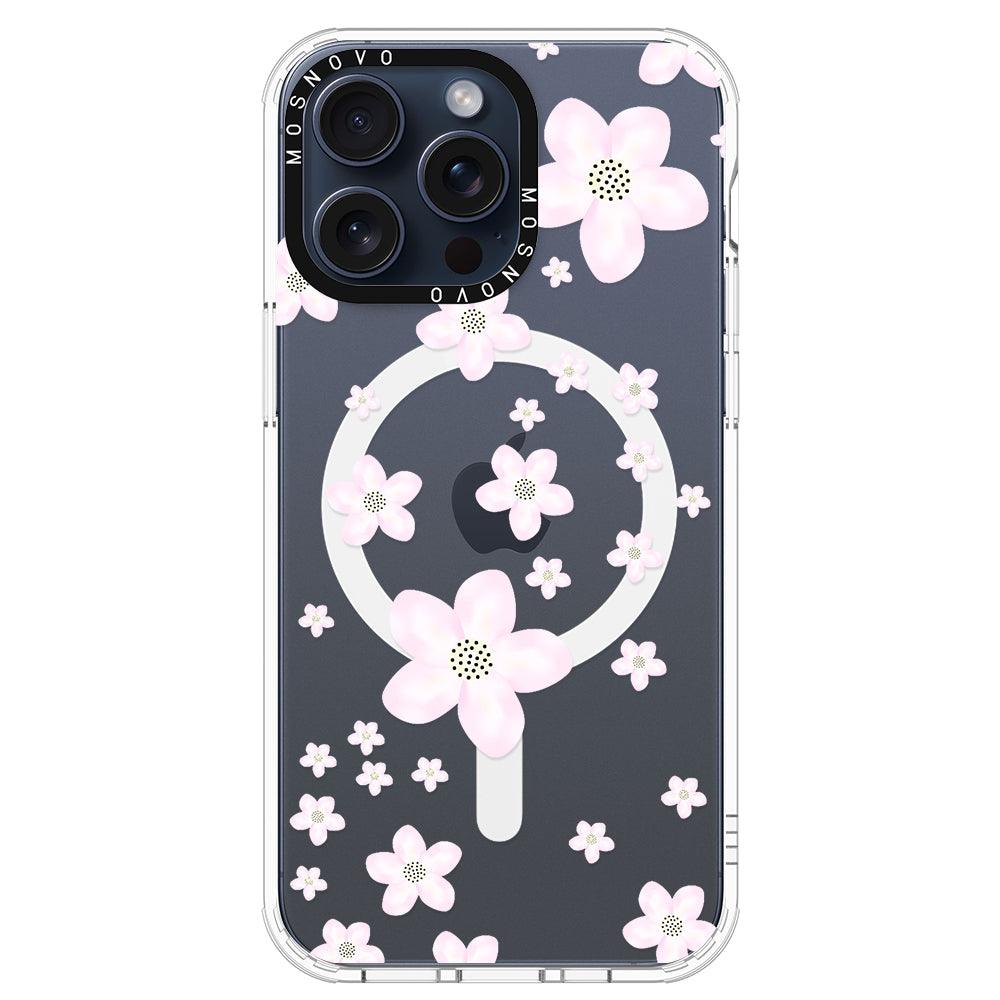 Pink Cherry Blossom Phone Case - iPhone 15 Pro Max Case - MOSNOVO