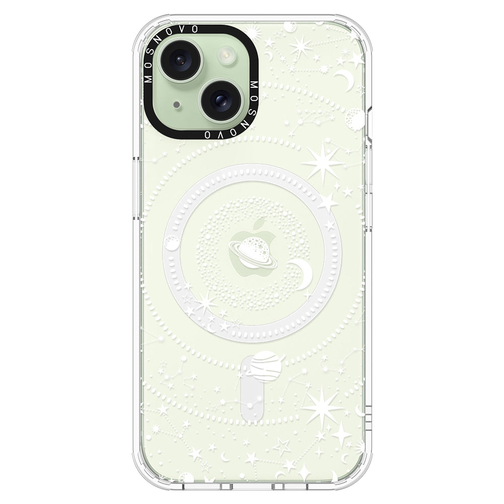 White Galaxy Phone Case - iPhone 15 Plus Case - MOSNOVO