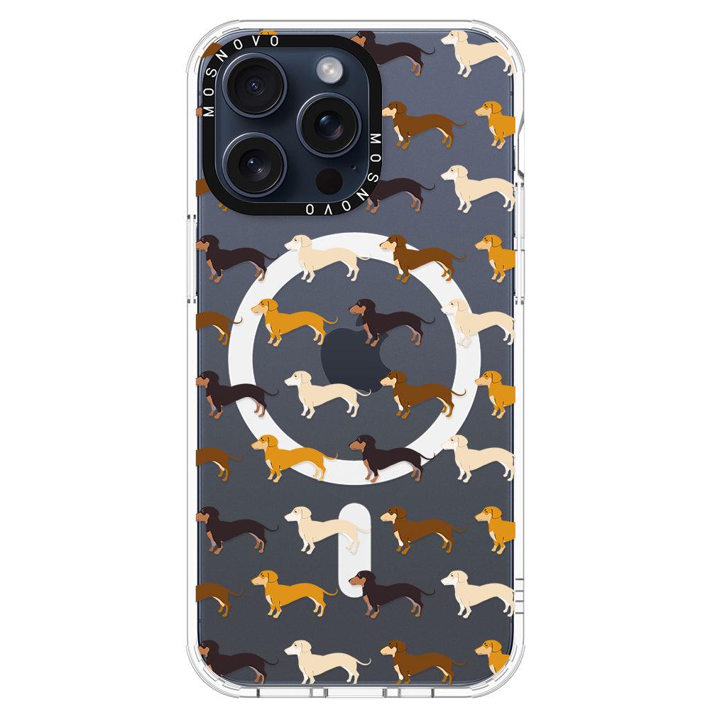 Cute Dachshund Phone Case - iPhone 15 Pro Max Case - MOSNOVO