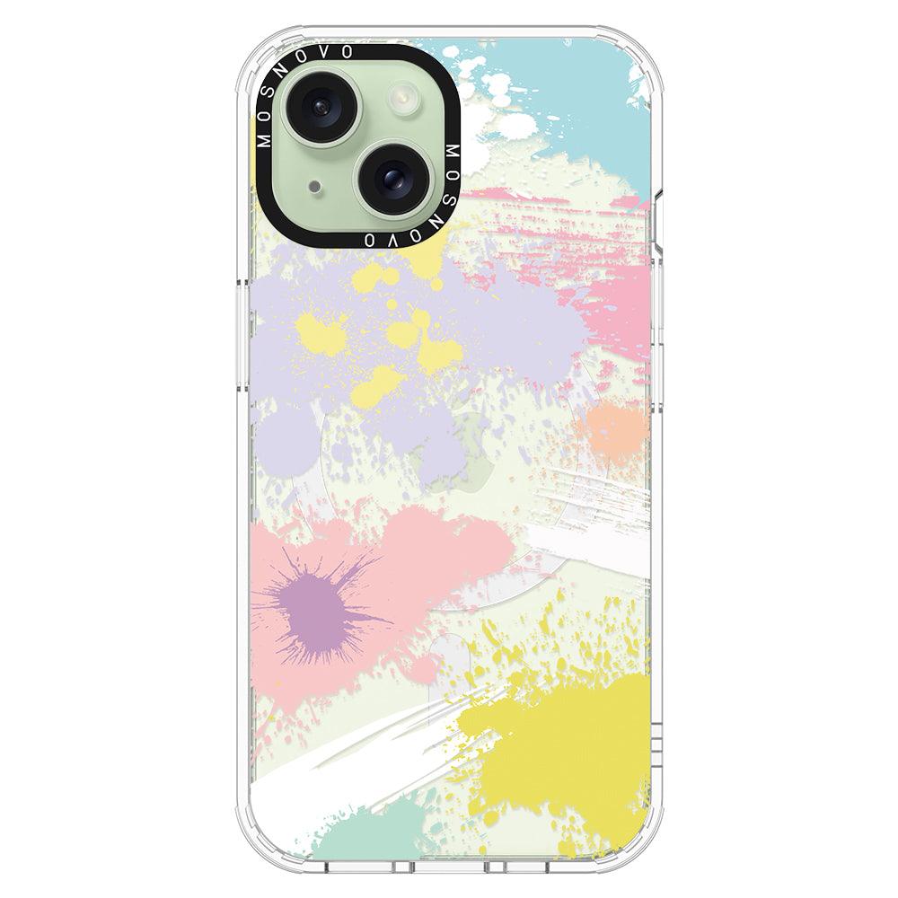 Splash Paint Phone Case - iPhone 15 Case Clear With Magsafe