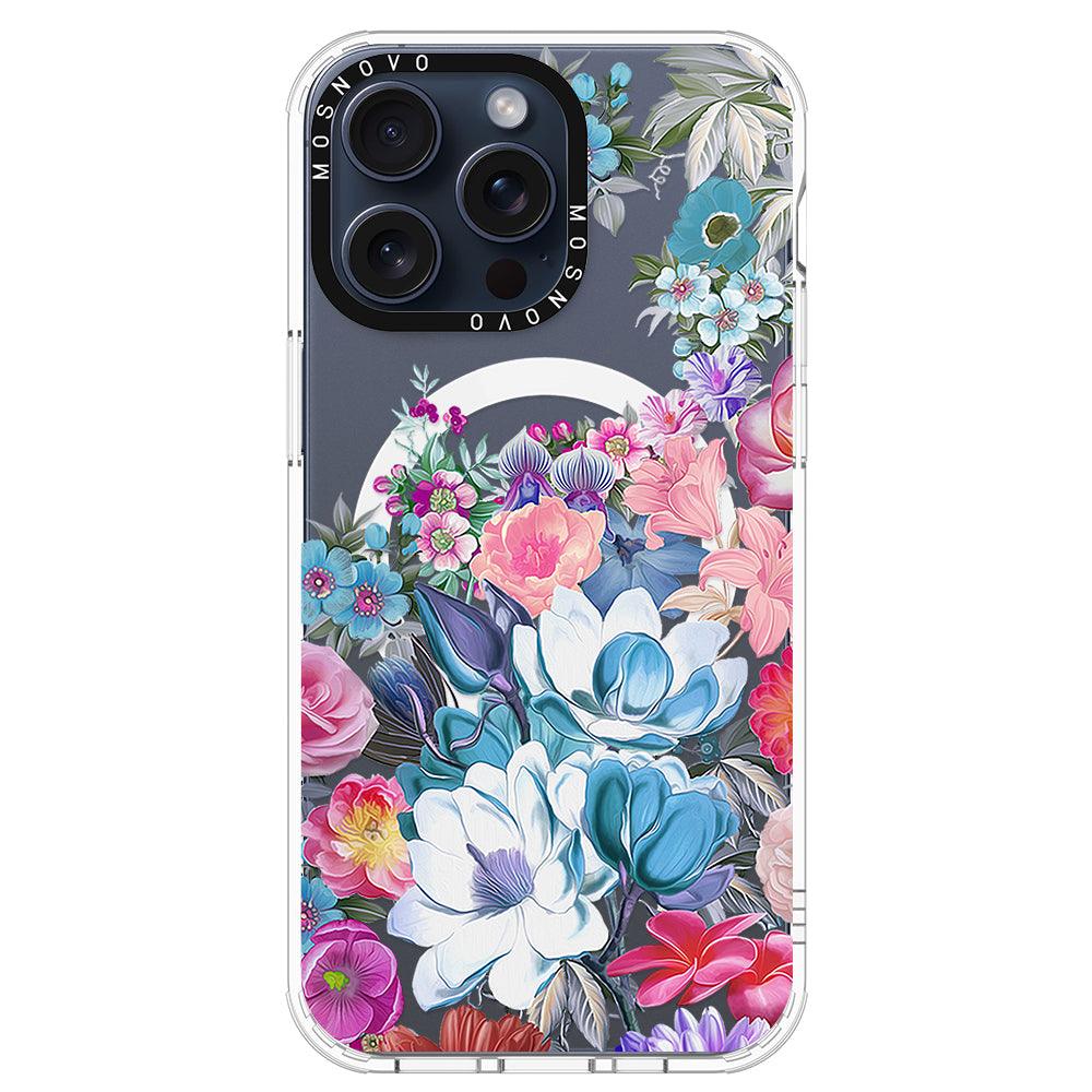 Magnolia Flower Phone Case - iPhone 15 Pro Max Case - MOSNOVO