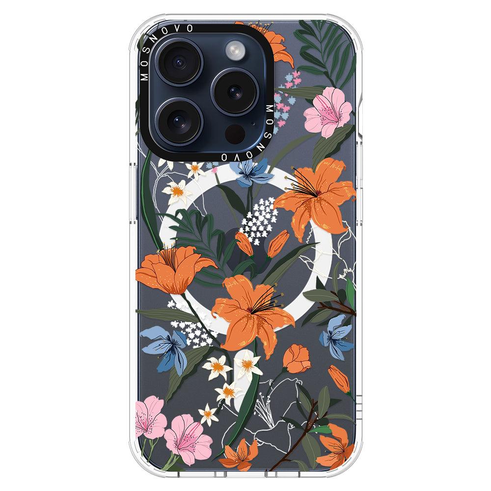 Lily Garden Phone Case - iPhone 15 Pro Case - MOSNOVO