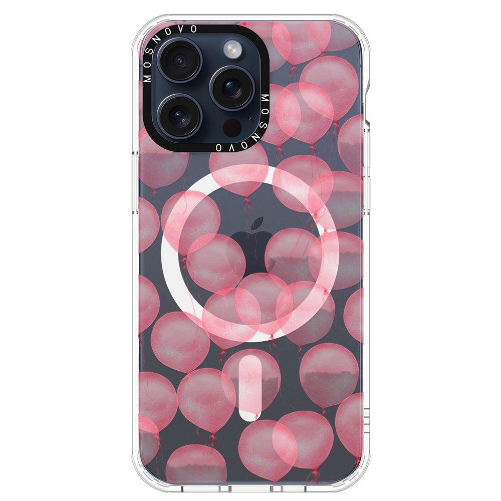 Pink Ballons Phone Case - iPhone 15 Pro Max Case - MOSNOVO