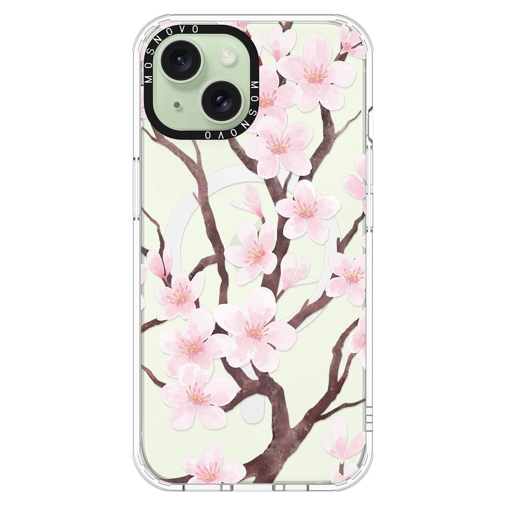 Cherry Blossom Flower Phone Case - iPhone 15 Plus Case - MOSNOVO