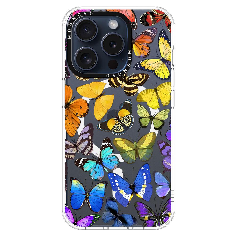 Rainbow Butterfly Phone Case - iPhone 15 Pro Case - MOSNOVO