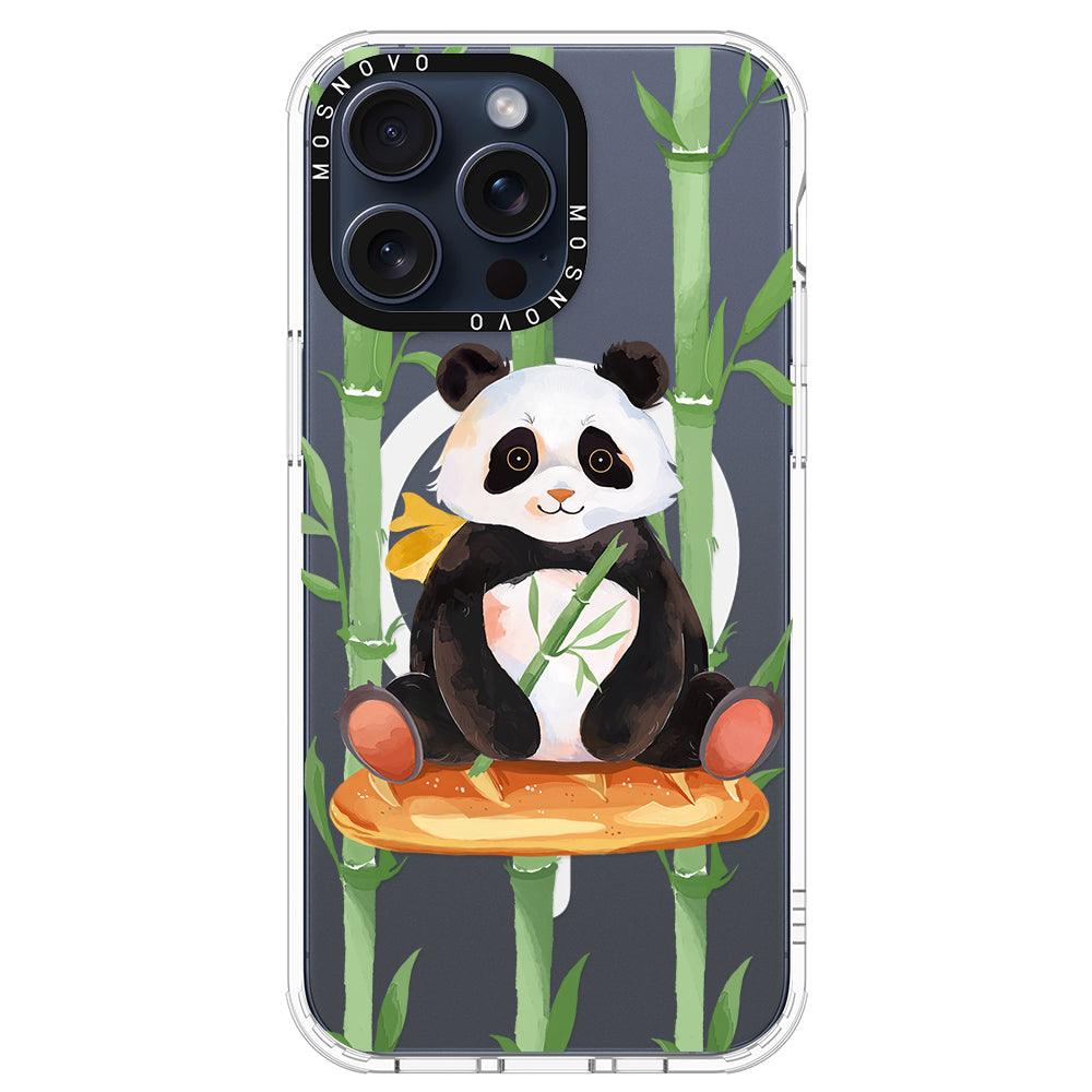 Bamboo Panda Phone Case - iPhone 15 Pro Max Case - MOSNOVO