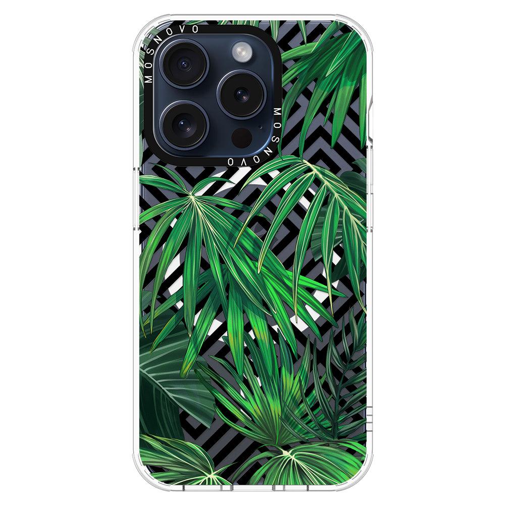 Areca Palm Pattern Phone Case - iPhone 15 Pro Case - MOSNOVO