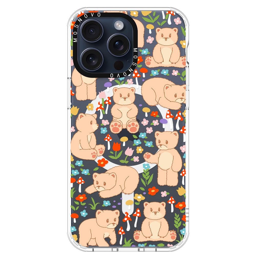 Cute Bear Phone Case - iPhone 15 Pro Max Case - MOSNOVO