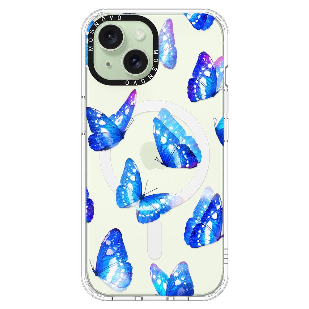 Stunning Blue Butterflies Phone Case - iPhone 15 Case - MOSNOVO