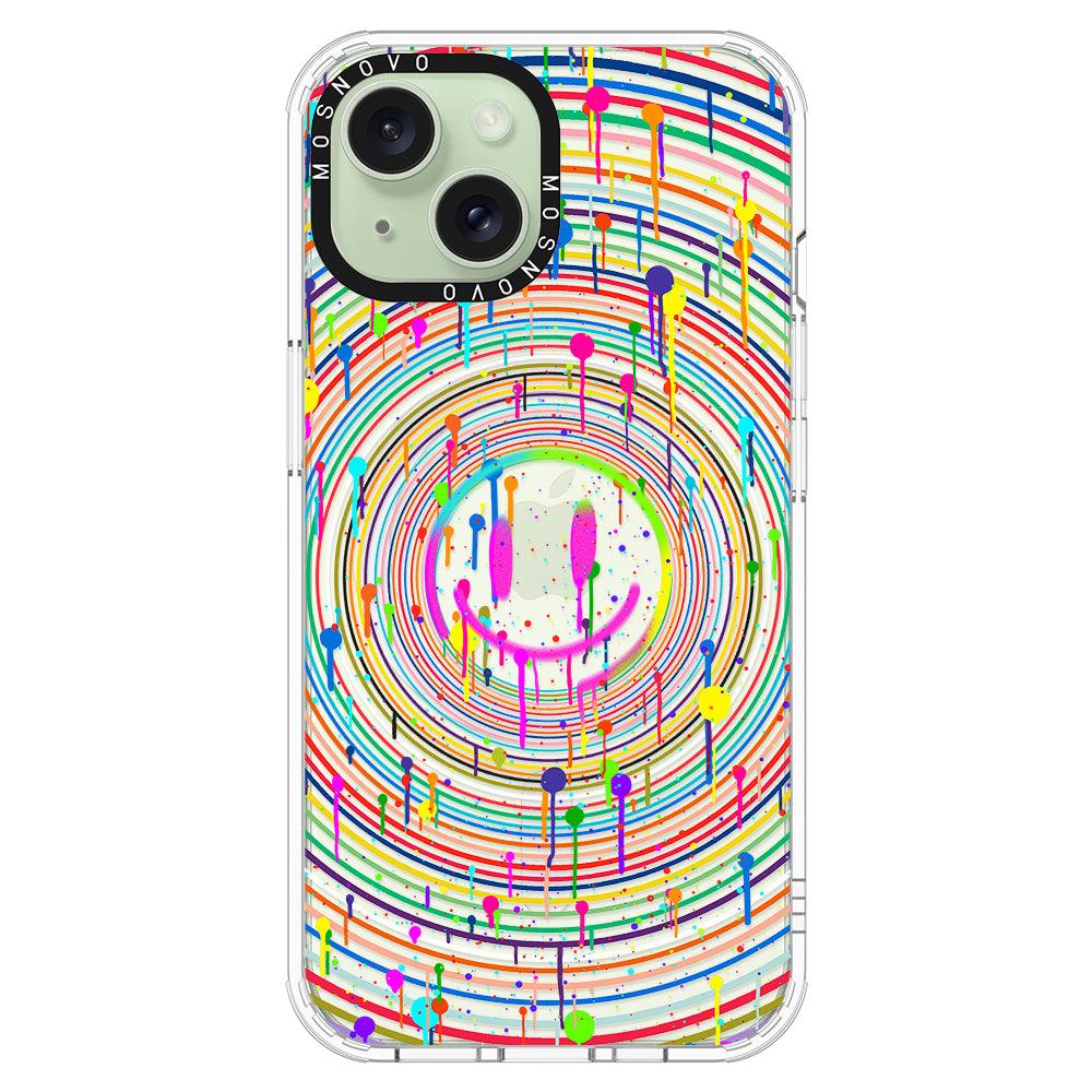 Dripping Smile Art Phone Case - iPhone 15 Plus Case - MOSNOVO