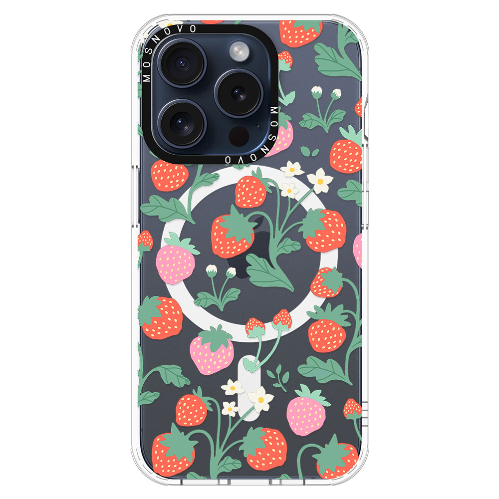 Cute Strawberry Phone Case - iPhone 15 Pro Case - MOSNOVO