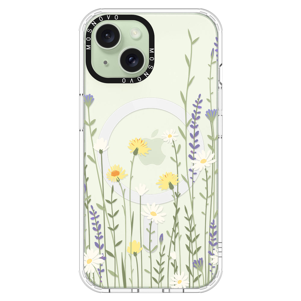 Wild Meadow Floral Phone Case - iPhone 15 Plus Case - MOSNOVO