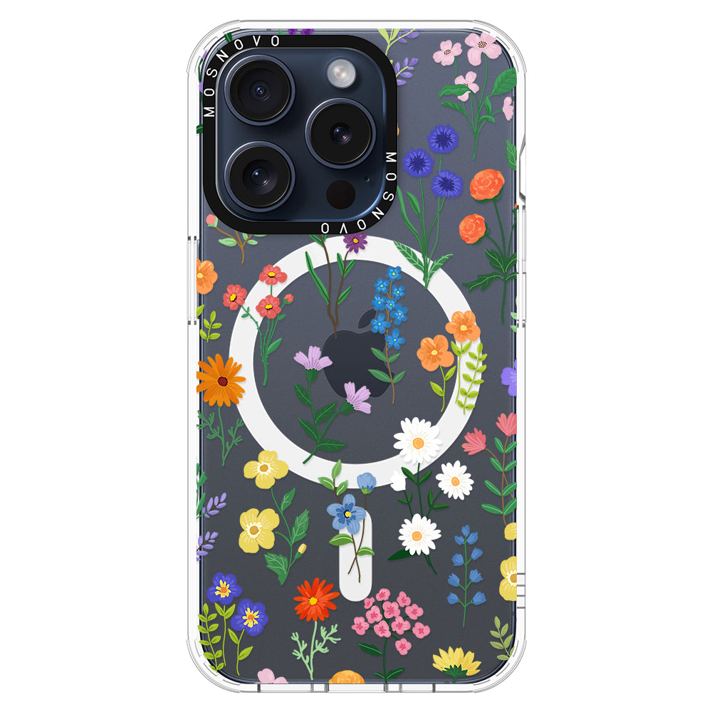 Botanical Floral Phone Case - iPhone 15 Pro Case - MOSNOVO