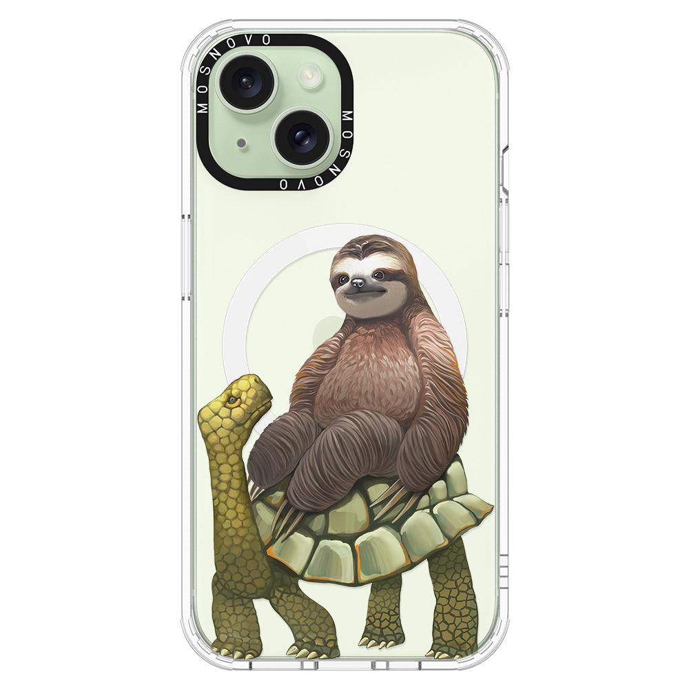 Sloth Turtle Phone Case - iPhone 15 Case - MOSNOVO