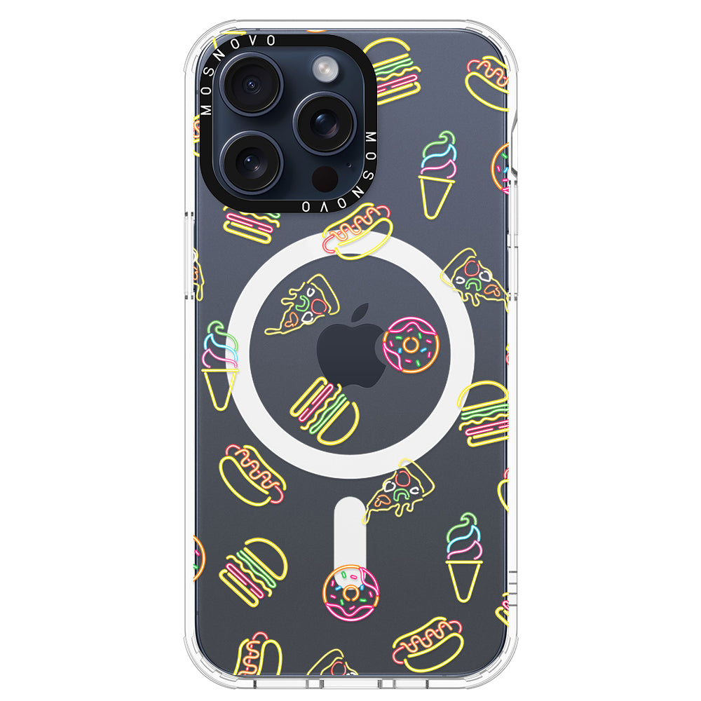 Neon Burgers Phone Case - iPhone 15 Pro Max Case - MOSNOVO