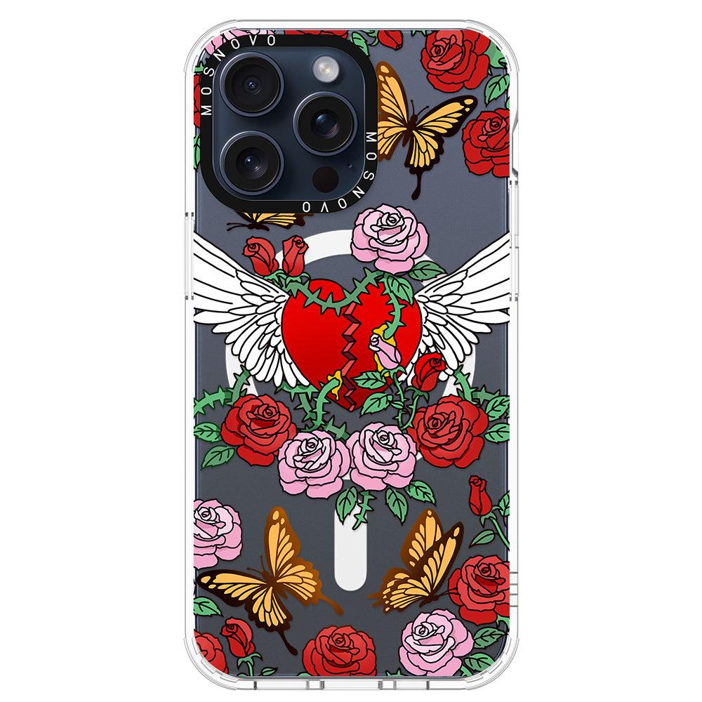 Wing Heart Phone Case - iPhone 15 Pro Max Case - MOSNOVO