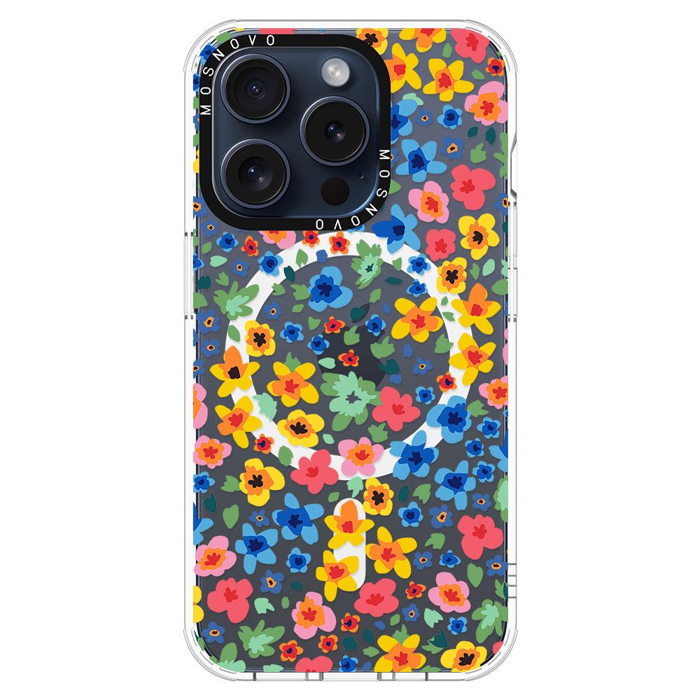 Lovely Floral Flower Phone Case - iPhone 15 Pro Case - MOSNOVO