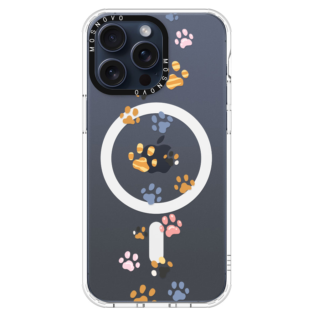 Colorful Paw Phone Case - iPhone 15 Pro Max Case - MOSNOVO