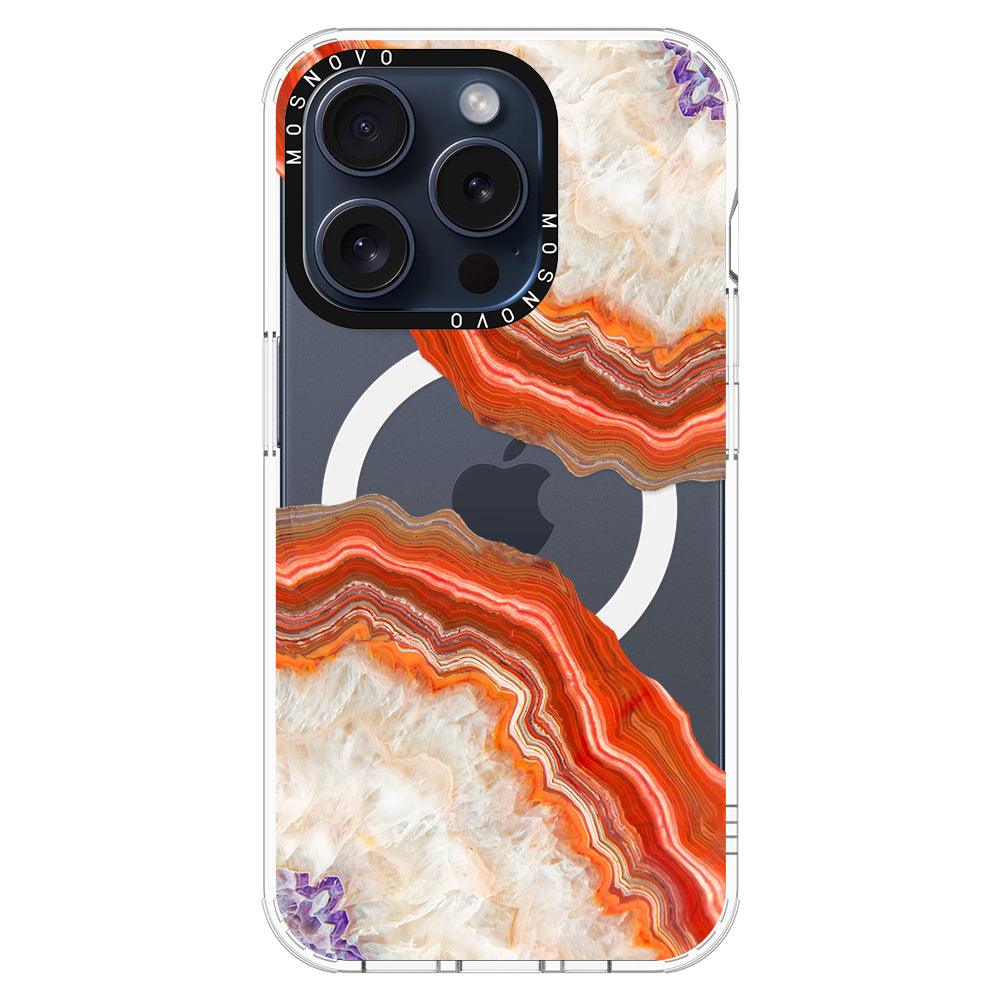 Agate Red Phone Case - iPhone 15 Pro Case - MOSNOVO