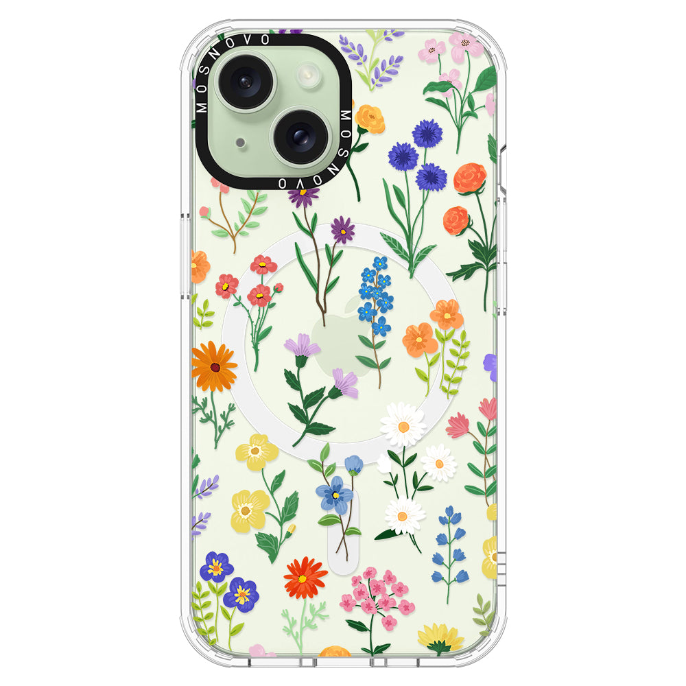 Botanical Floral Phone Case - iPhone 15 Plus Case - MOSNOVO