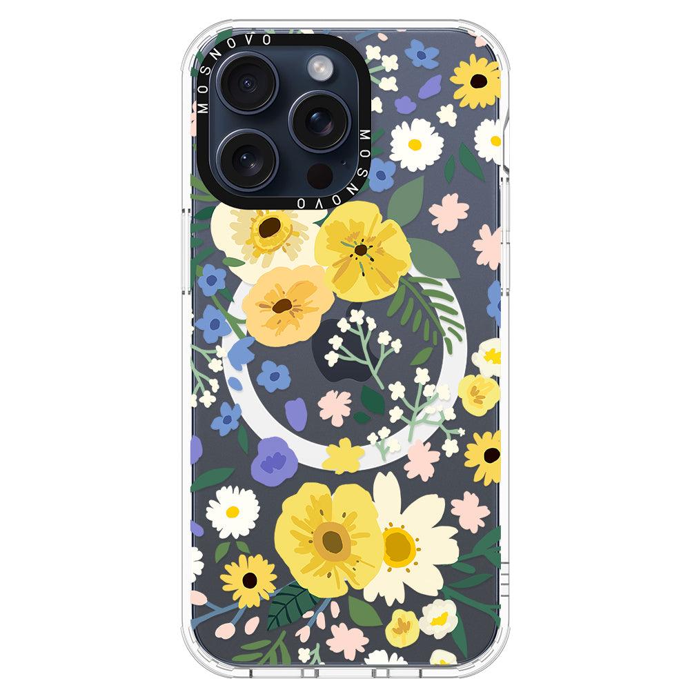 Spring Wild Floral Phone Case - iPhone 15 Pro Max Case - MOSNOVO