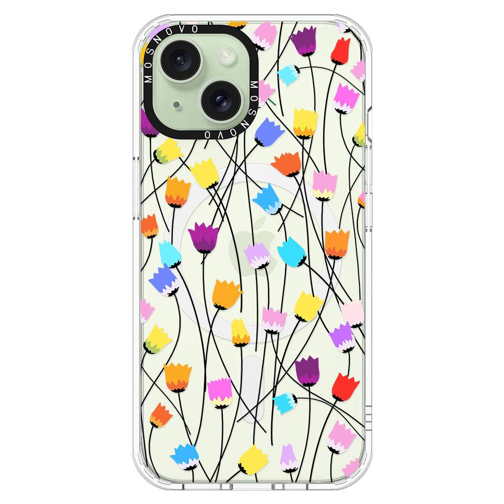 Tulips Bloom Floral Phone Case - iPhone 15 Plus Case - MOSNOVO