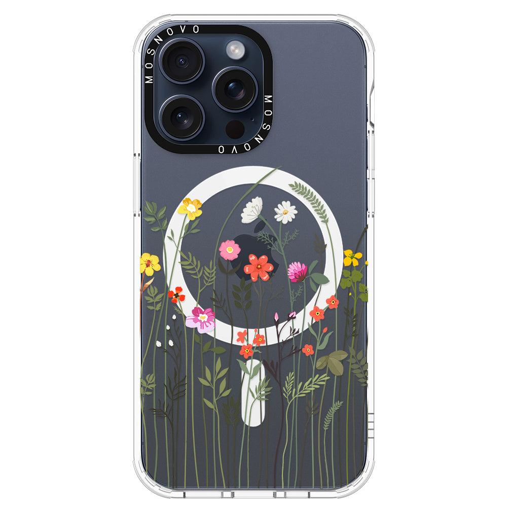 Spring Wildflower Phone Case - iPhone 15 Pro Max Case - MOSNOVO