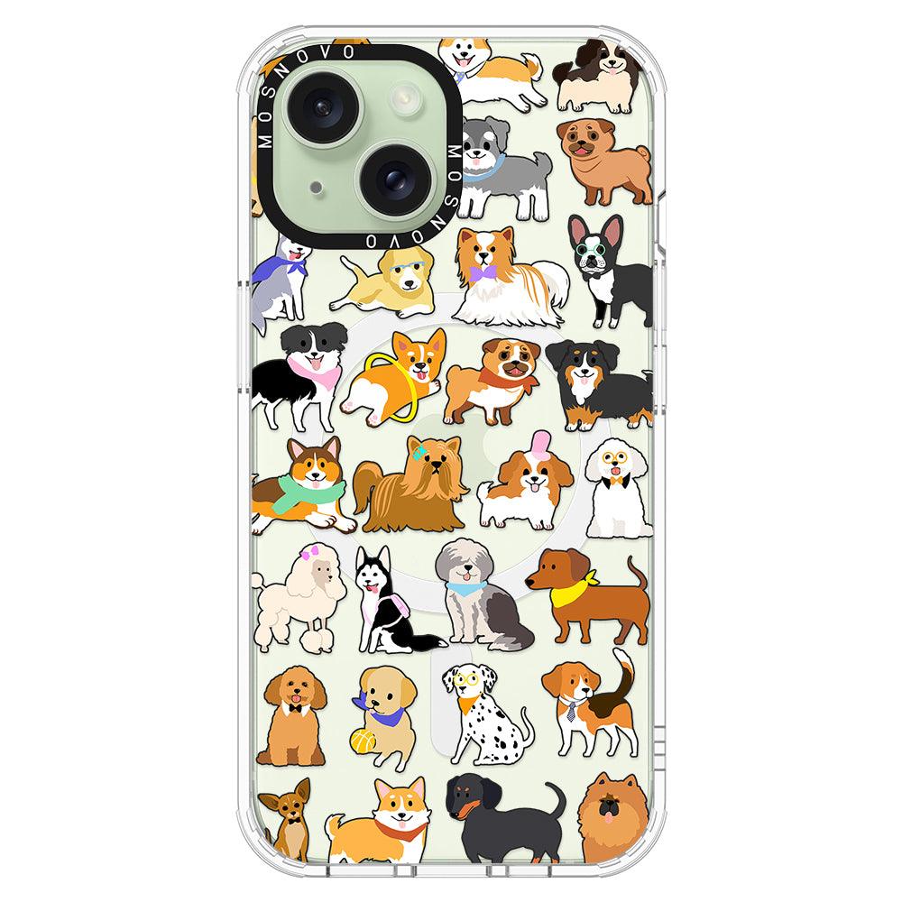 Cute Puppy Phone Case - iPhone 15 Plus Case - MOSNOVO