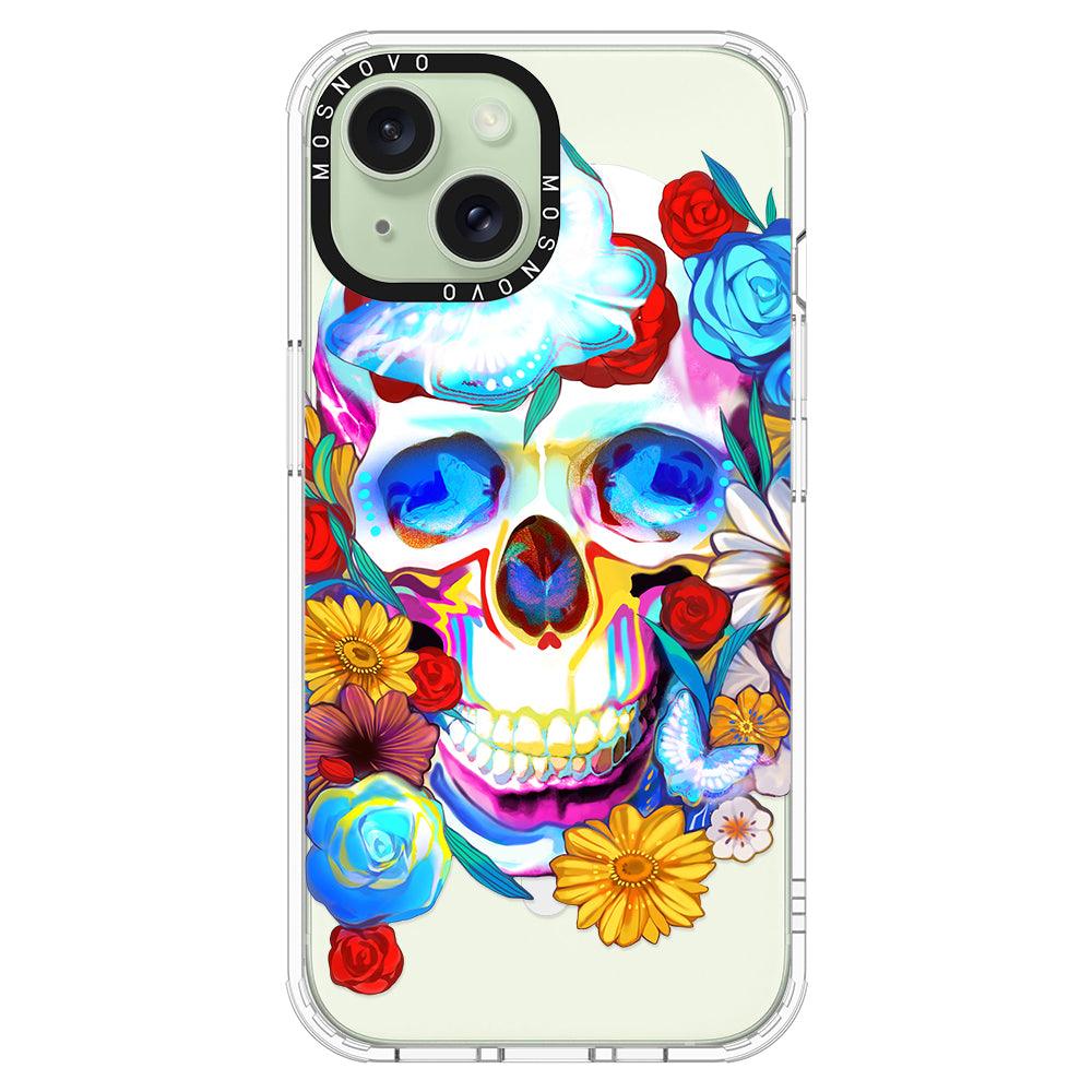 Neon Skull Phone Case - iPhone 15 Case - MOSNOVO