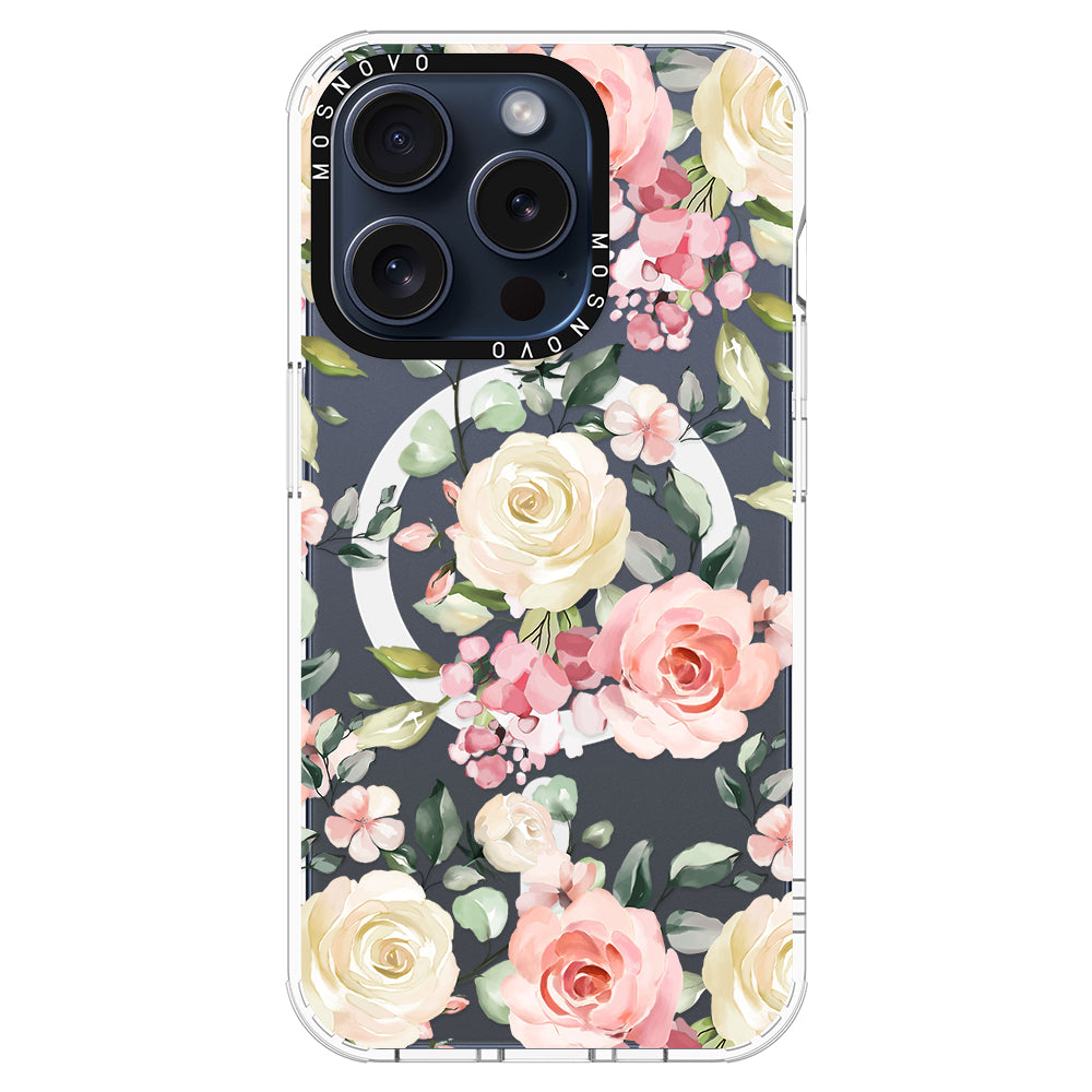 Watercolor Flower Floral Phone Case - iPhone 15 Pro Case - MOSNOVO