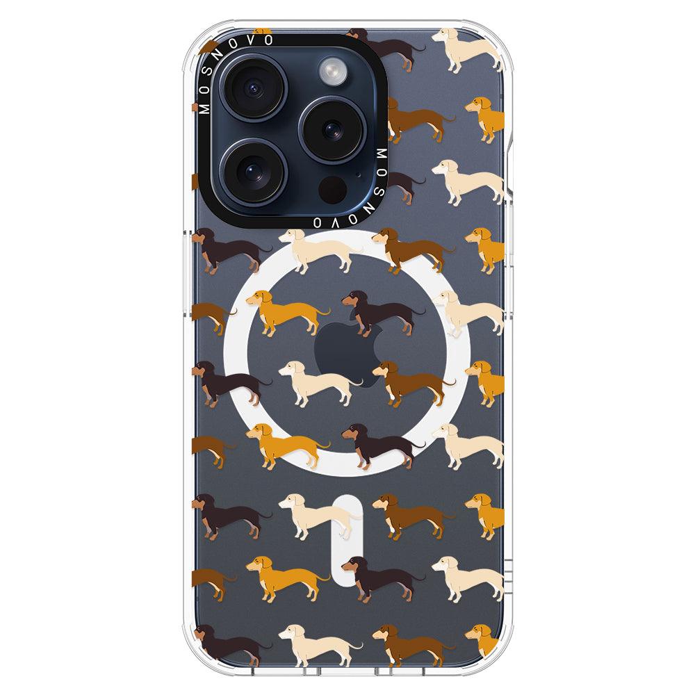 Cute Dachshund Phone Case - iPhone 15 Pro Case - MOSNOVO