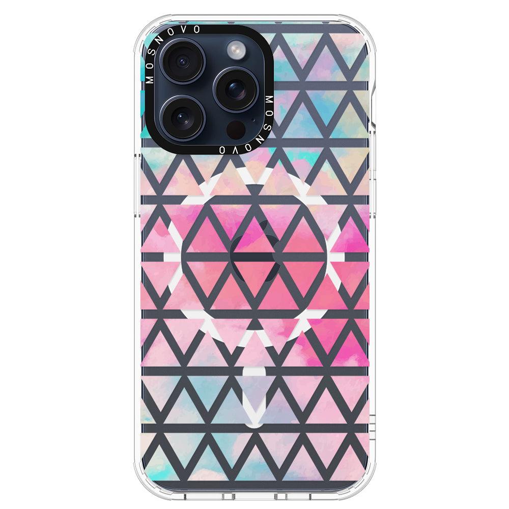 Gradient Triangles Phone Case - iPhone 15 Pro Max Case - MOSNOVO