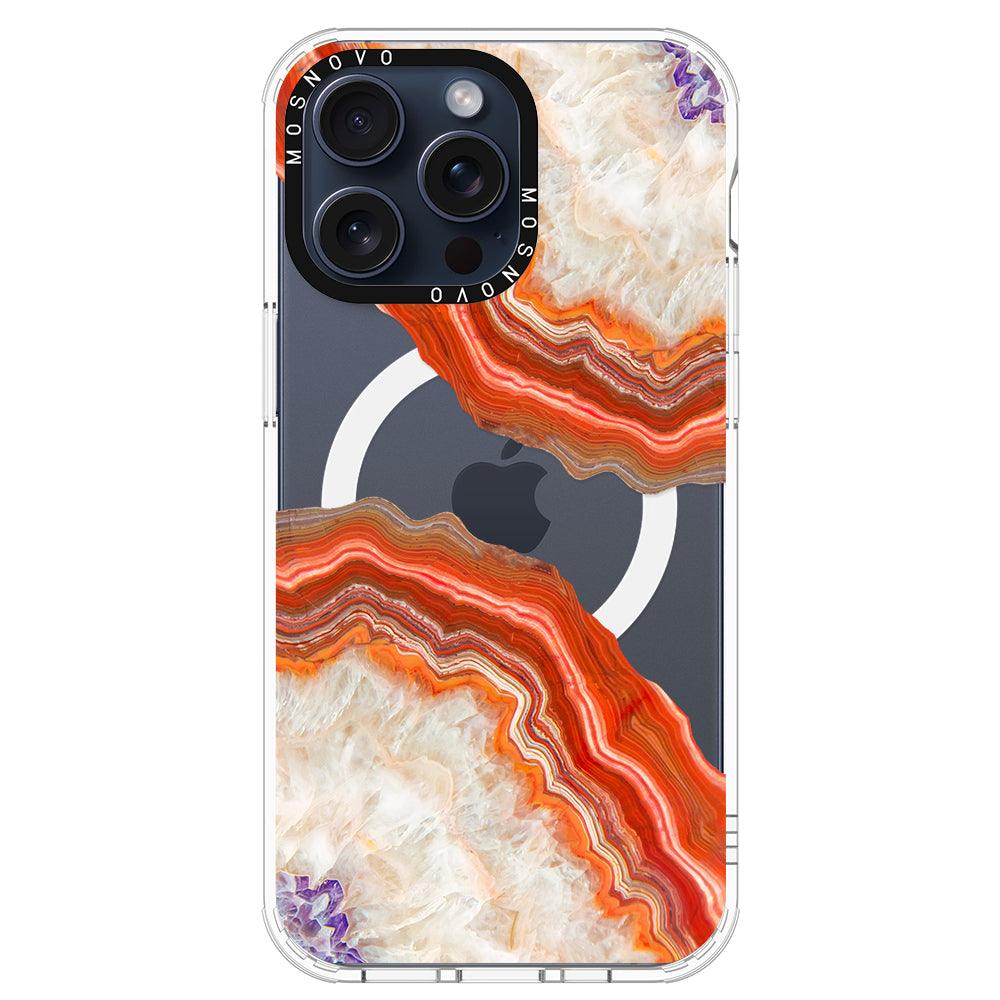 Agate Red Phone Case - iPhone 15 Pro Max Case - MOSNOVO